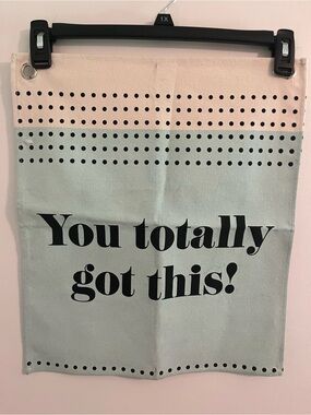 Motivational 'You totally got this!' Wall Flag - Pink & Mint